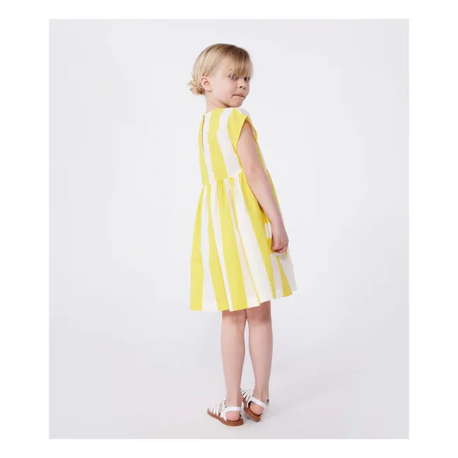 Abito in popeline di cotone organico Blush | Giallo