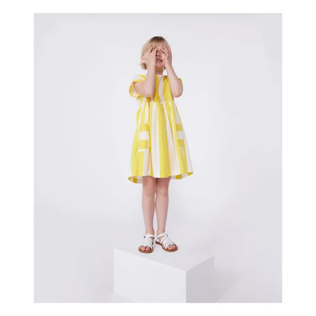 Abito in popeline di cotone organico Blush | Giallo