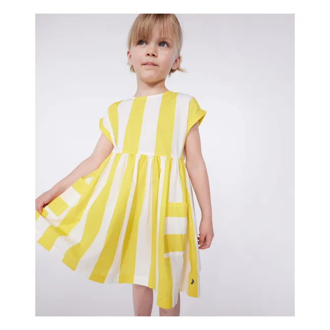 Abito in popeline di cotone organico Blush | Giallo