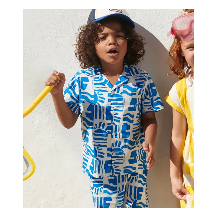 Chemise Bonjour Coton Bio | Bleu- Image produit n°6