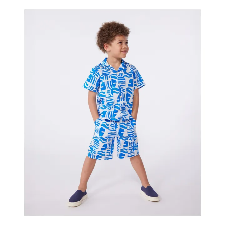 Chemise Bonjour Coton Bio | Bleu- Image produit n°1