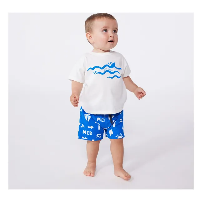 T-Shirt Barlay Requin Coton Bio | Blanc
