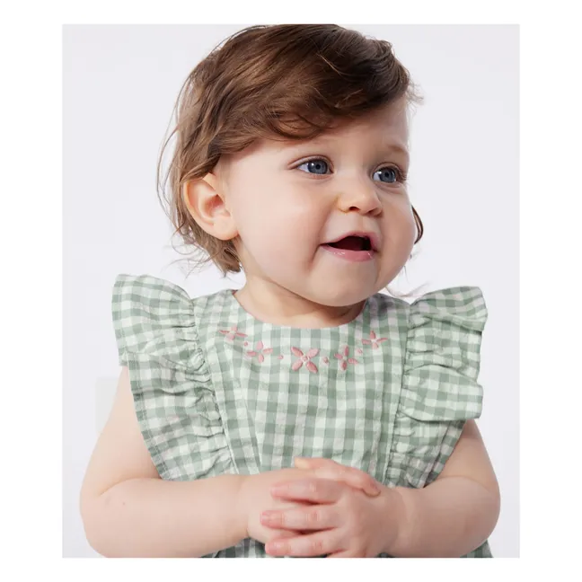 Barboteuse Bamille Coton Bio | Sauge