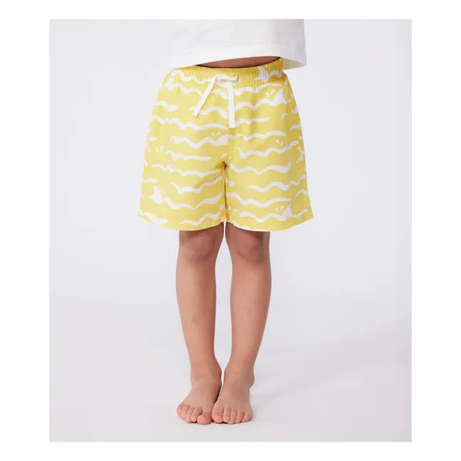 Blumy Badeshorts aus recycelten Fasern | Ocker