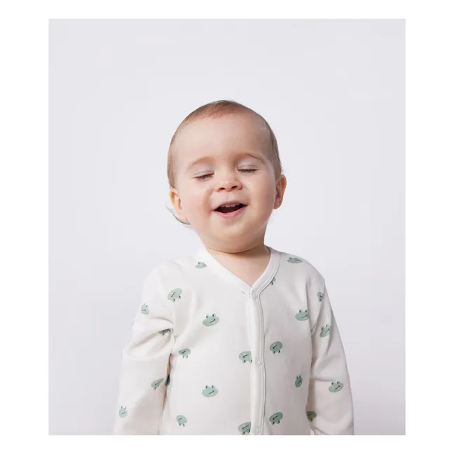 Benji Organic Cotton Pyjamas with Feet | Ecru