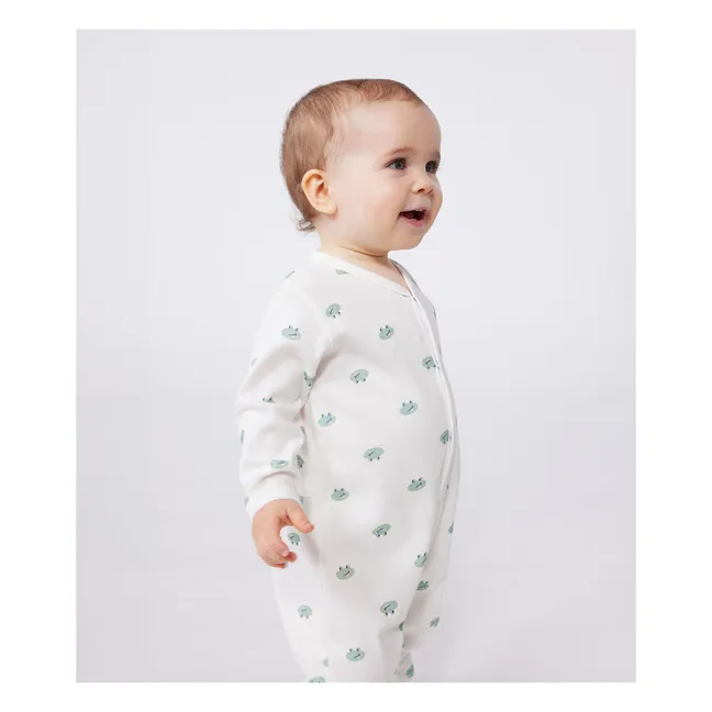 Pyjama mit Füßen Benji Bio-Baumwolle | Seidenfarben