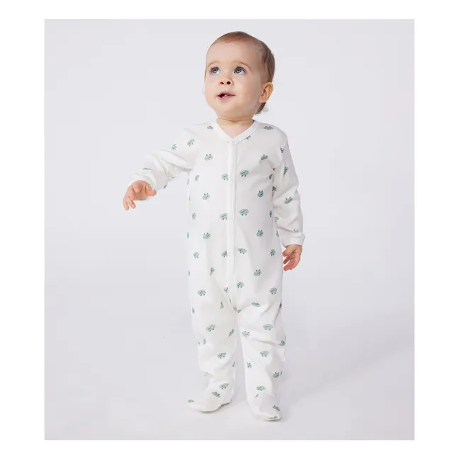 Pyjama mit Füßen Benji Bio-Baumwolle | Seidenfarben