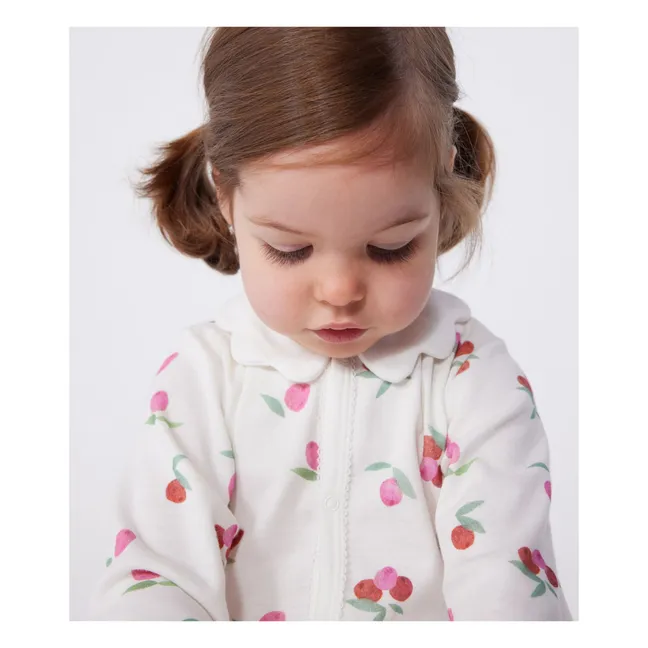 Baybay organic cotton pyjamas with feet | Ecru