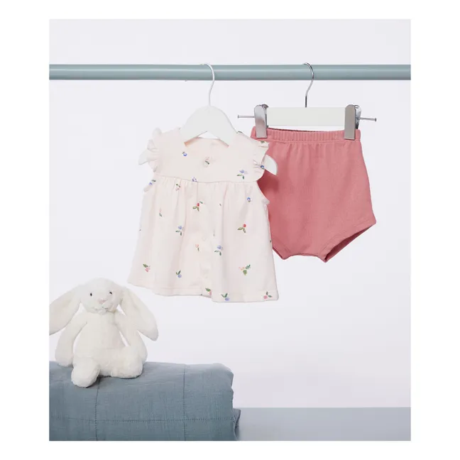 Ensemble Blouse et Short Barjo Coton Bio | Rose pêche