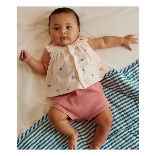 Ensemble Blouse et Short Barjo Coton Bio | Rose pêche