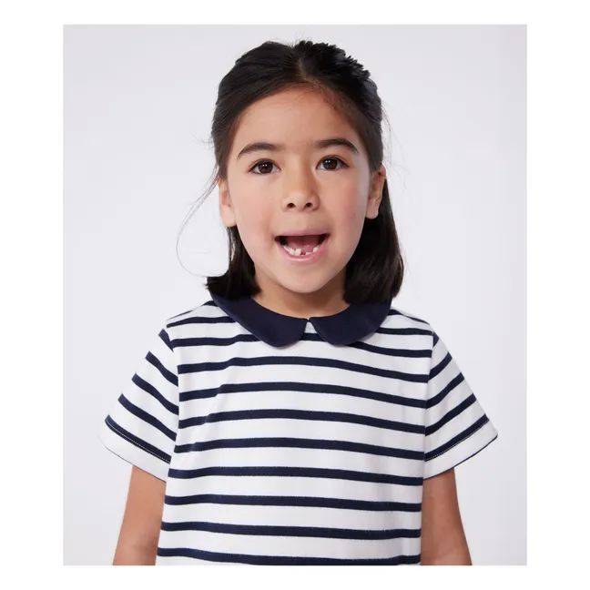 Robe Birthday Coton Bio | Bleu marine