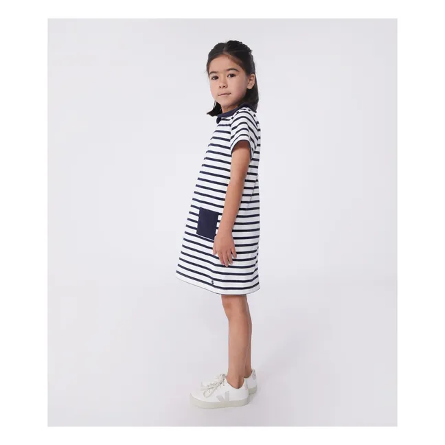 Robe Birthday Coton Bio | Bleu marine
