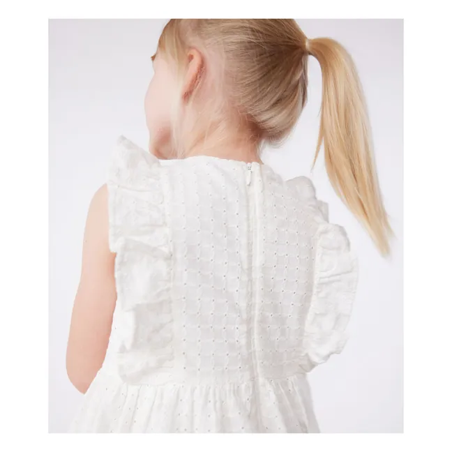 Dress Brendice Broderie Anglaise Organic cotton | White