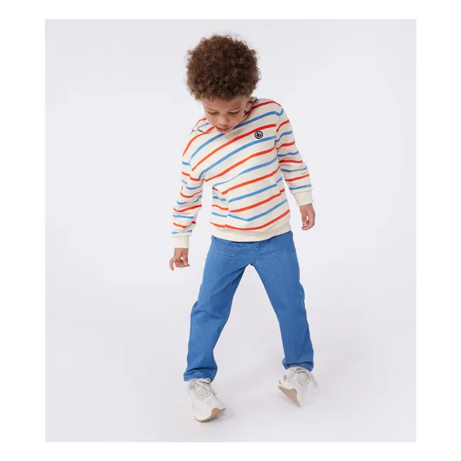 Felpa con cappuccio BorneoCotton Organic | Crema