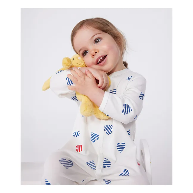 Bertho Organic Cotton Pyjamas with Feet | Ecru