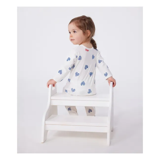 Bertho Organic Cotton Pyjamas with Feet | Ecru