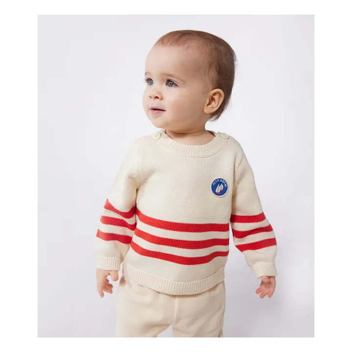 Maglione in cotone organico Bastien | Beige- Immagine del prodotto n°1