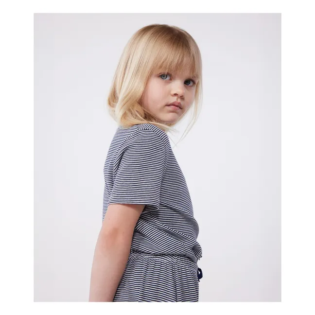 Pijama Briana de algodón orgánico | Azul Marino