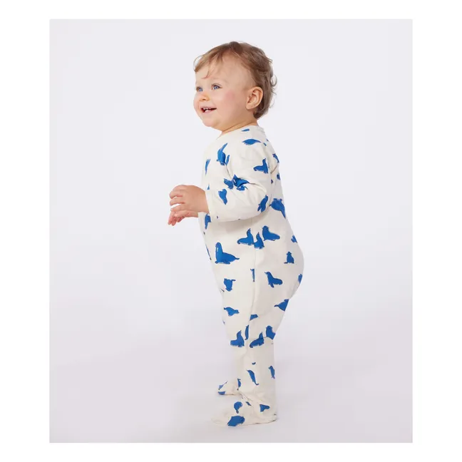 Pyjamas with Feet Berry Organic Cotton | Cream