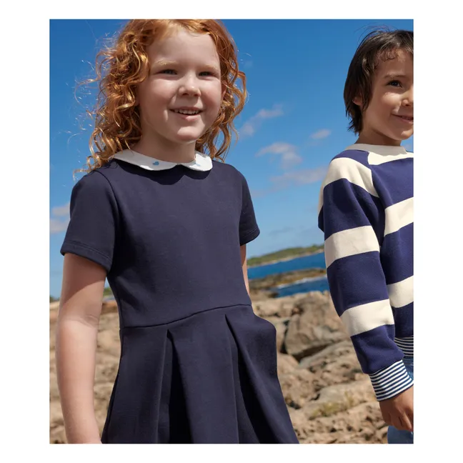 Robe Biche Coton Bio | Bleu marine