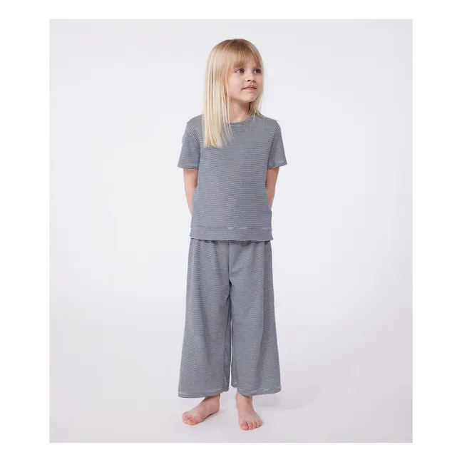 Pijama Briana de algodón orgánico | Azul Marino