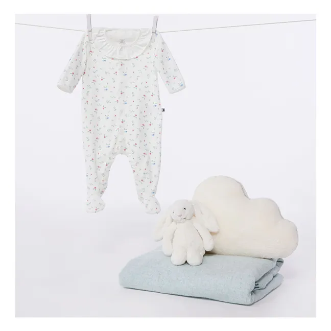 Pyjama à Pieds Bolette Coton Bio | Blanc