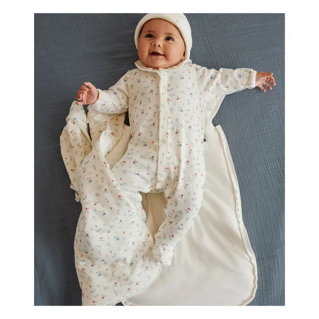 Pyjama à Pieds Bolette Coton Bio | Blanc