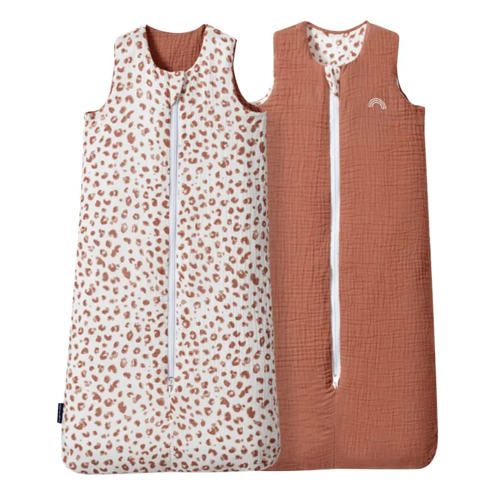 Gigoteuse multi-saisons réversible en double gaze de coton | Vieux Rose- Image produit n°0