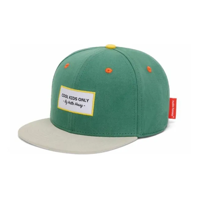 Casquette Visière Plate Captain Coton Bio | Vert
