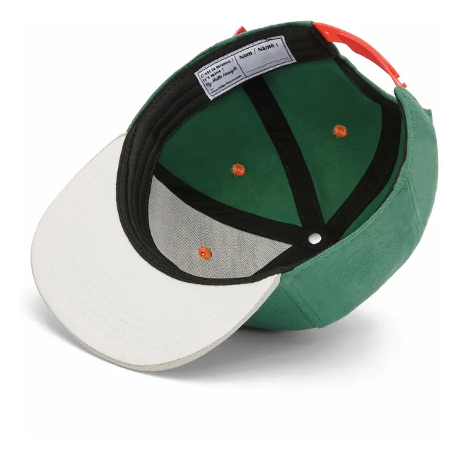 Casquette Visière Plate Captain Coton Bio | Vert