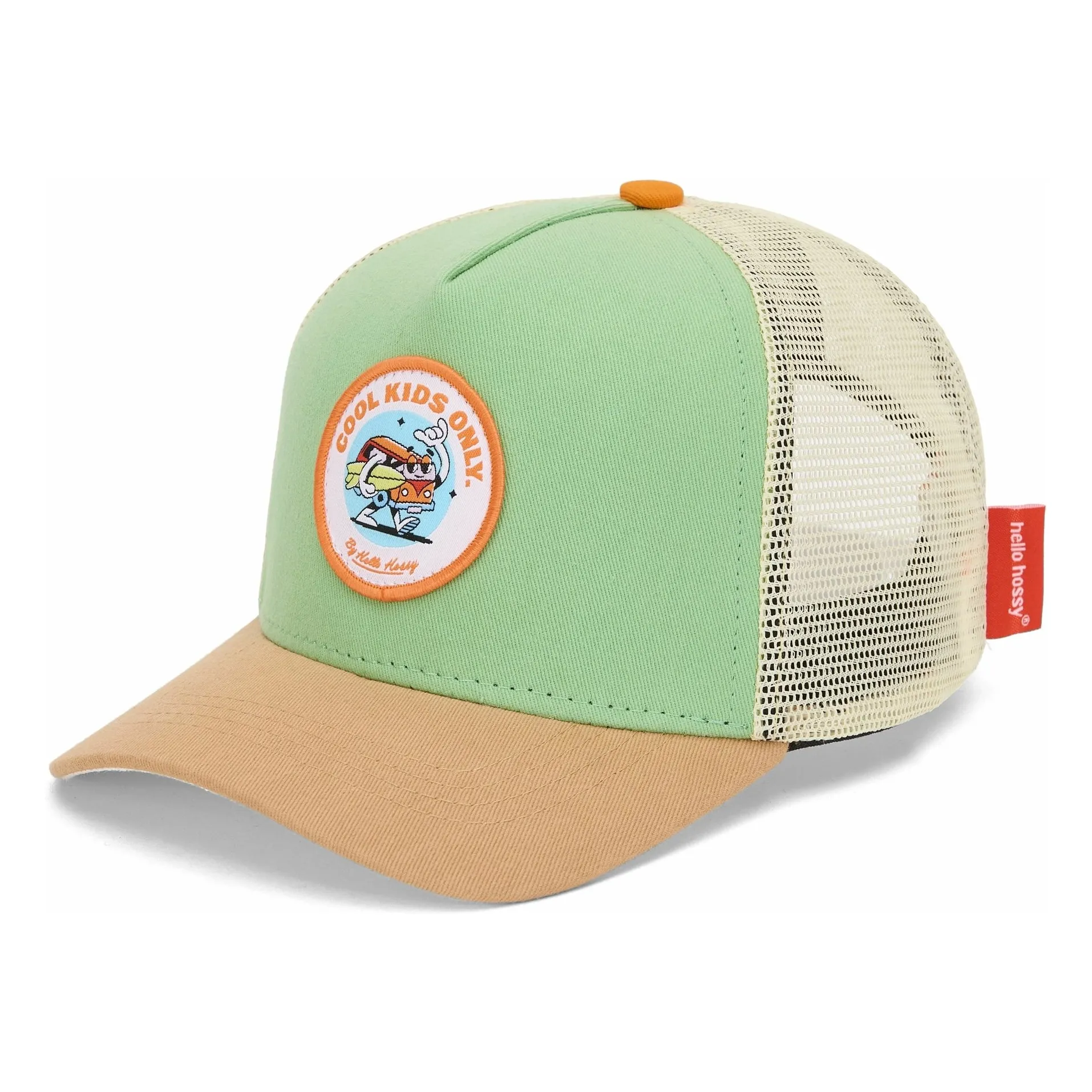 Hello Hossy Green Trucker Surftrip Curved Visor Cap