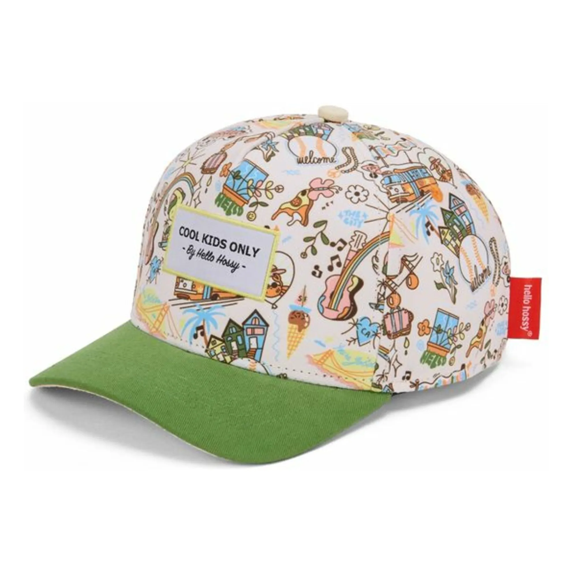 Hello Hossy Green San Francisco Curved Visor Cap Recycled Fibers