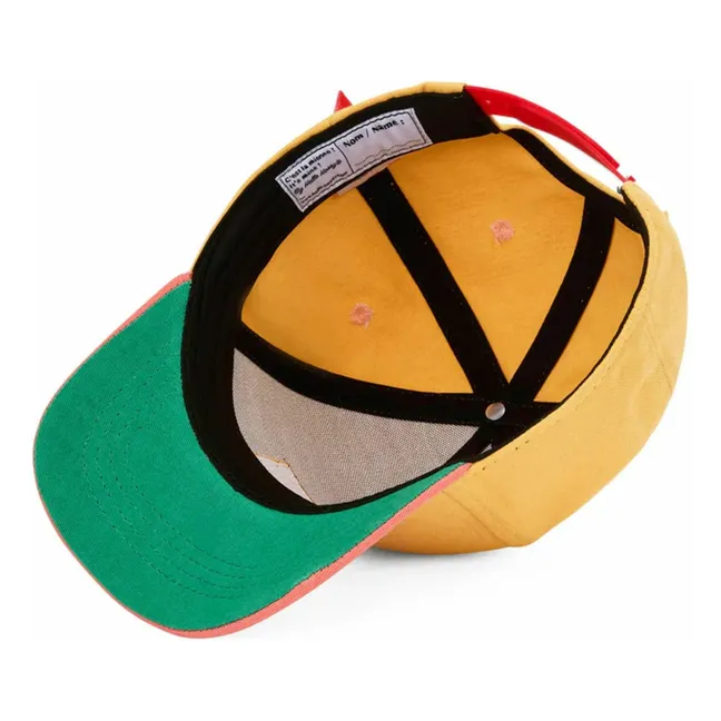 Gorra de visera curvada de algodón orgánico Sunset | Amarillo