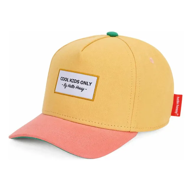 Kappe mit gebogenem Schirm Mini Sunset aus Bio-Baumwolle | Gelb