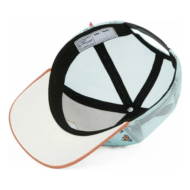 Blue Island Trucker Curved Visor Cap | Light blue