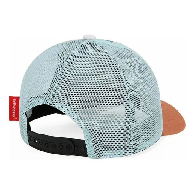 Blue Island Trucker Curved Visor Cap | Light blue