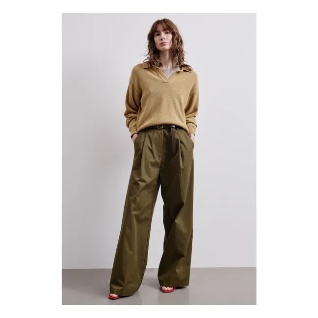 Pullover aus Baumwolle und Leinen | Tabak