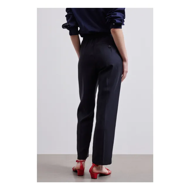 Fluid Tencel Pants | Midnight blue