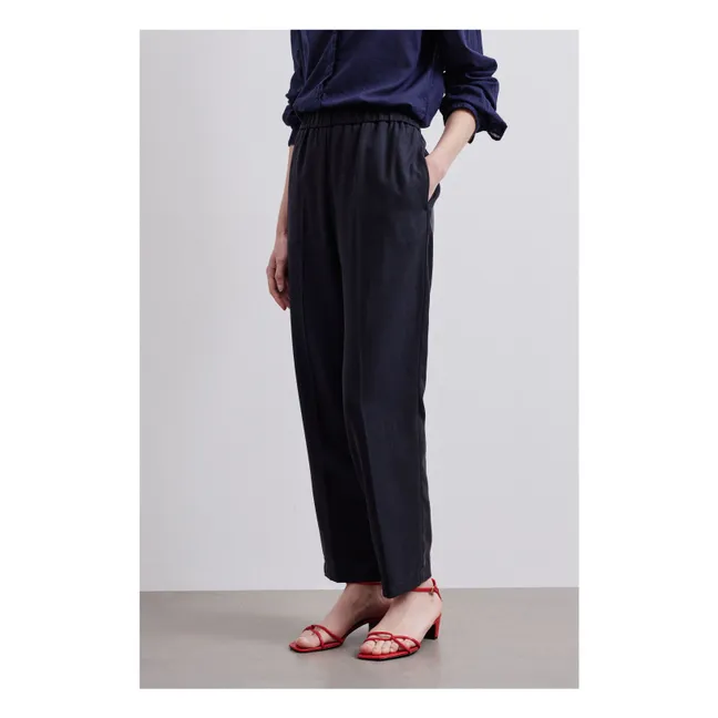 Fluid Tencel Pants | Midnight blue