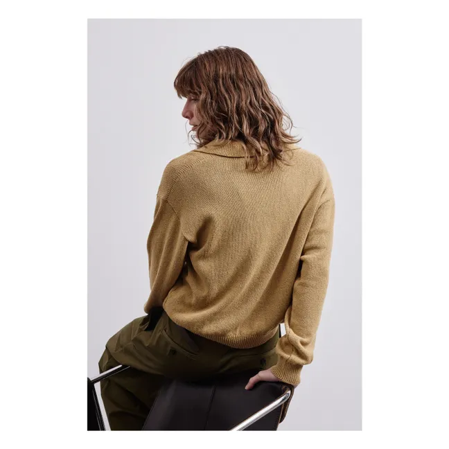 Pullover aus Baumwolle und Leinen | Tabak