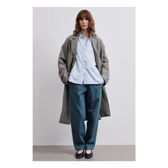 Cotton Poplin Shirt | Light blue