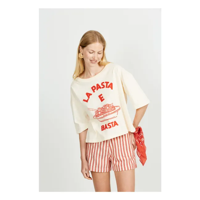 Maglietta in cotone organico Fonzie | Ecru