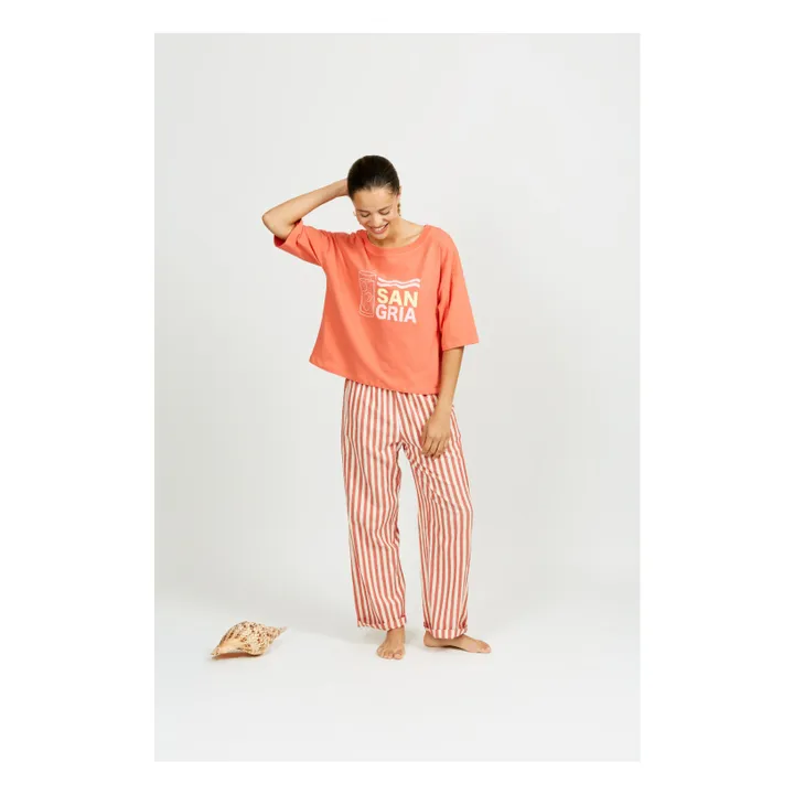 T-shirt Flaviana Coton Bio | Rouge- Image produit n°1