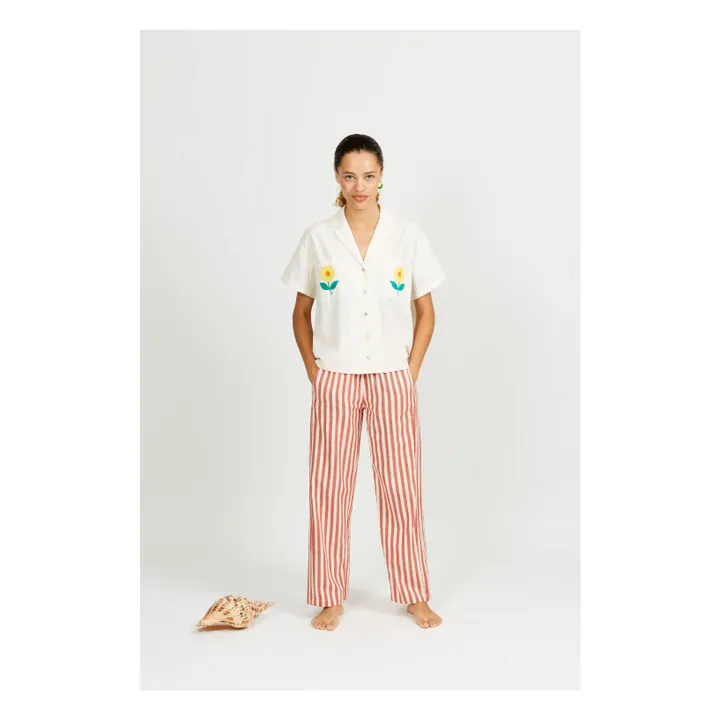 Camicia Fieke in voile de coton | Ecru- Immagine del prodotto n°4