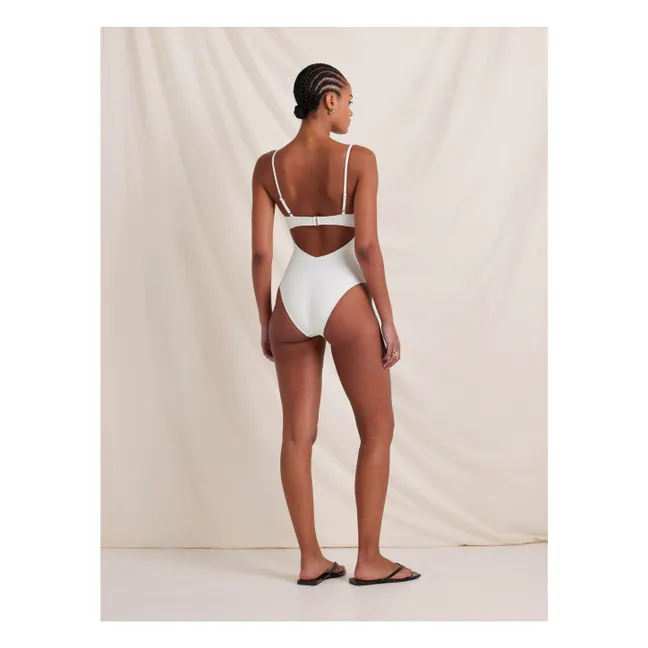 Quintessential Recycled Fiber 1-Piece Jersey | White