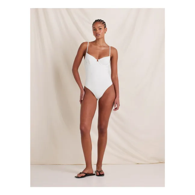 Quintessential Recycled Fiber 1-Piece Jersey | White