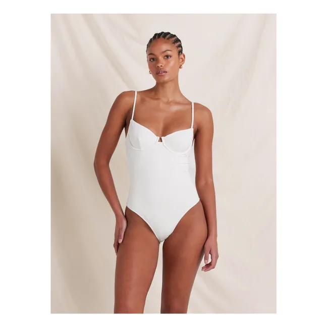 Quintessential Recycled Fiber 1-Piece Jersey | White