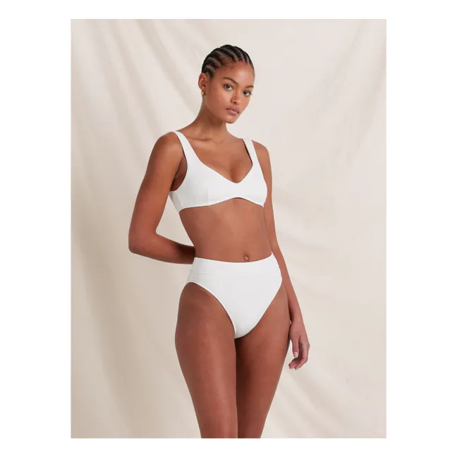 Bas de Maillot Camellia Fibres Recyclées | Blanc