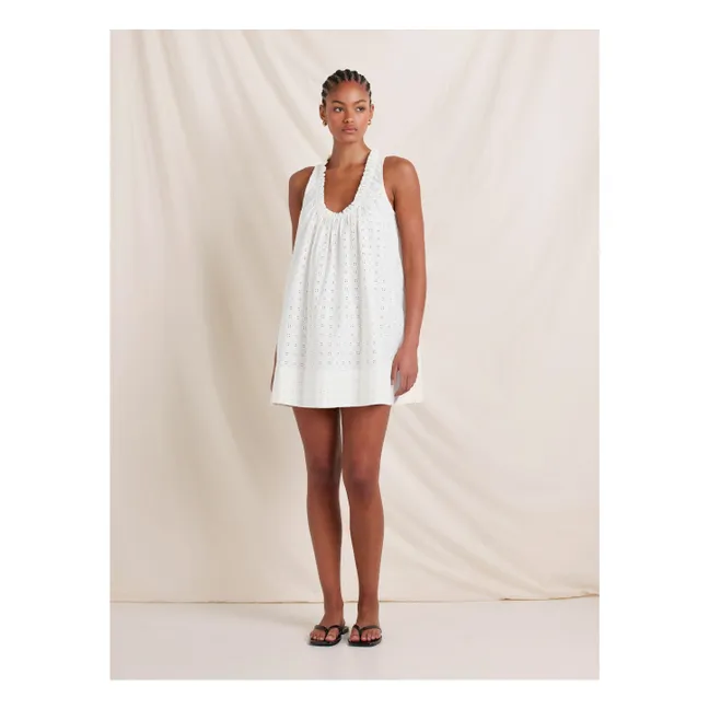 Besticktes Sommerkleid | Weiß