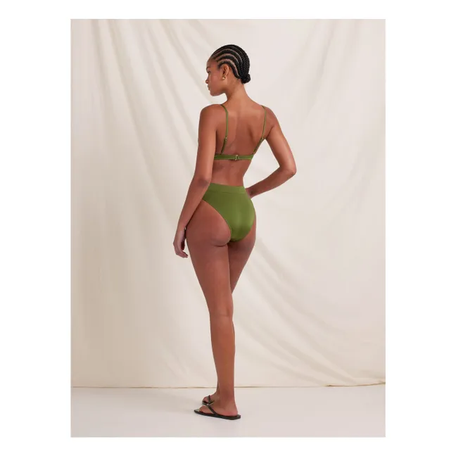 Haut de Maillot Olivine Fibres Recyclées | Vert olive